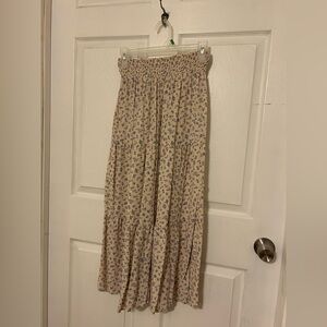 Staring at Stars Beige and Blue Maxi Skirt